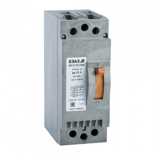 Выключатель автоматический ВА13-29-2200-12,5А-6Iн-440DC | код. 107693 | КЭАЗ 